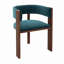 Chaise de salle à manger unique en bois à dossier courbé avec coussin de protection convenant à la cuisine ou à la salle à manger (ensemble de 2)-1066142466
