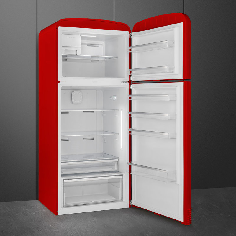32" Smeg Fab Retro Refrigerator, Red, Right Handed