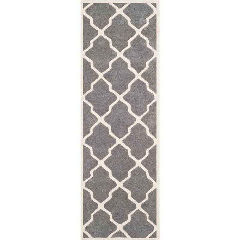 Carolene Hand Tufted Wool Geometric Rug, Runner 2'3" x 7'