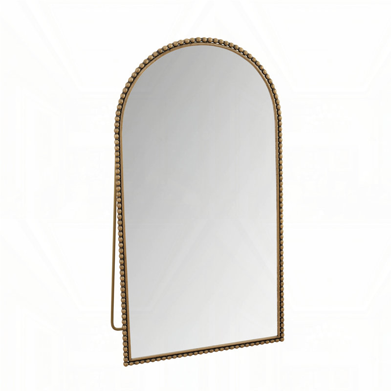 Retro Full Length Mirror With Supporting Feet, Gold