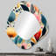 Composition de fleurs de couleur pastel botanique - miroir mural bohème botanique de formes asymétriques-107229478
