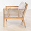 Ensemble de 2 chaises de patio pour l'extérieur, bois d'acacia, corde tissée à la main, style bord de mer moderne, patio