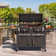 37.8" Dual Zone Charcoal Bbq Grill With Adjustable Charcoal Trays And 2 Foldable Side Table