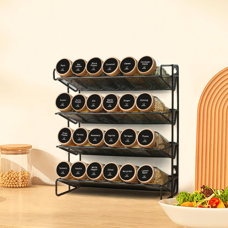 24 pots à épices en verre 4 oz