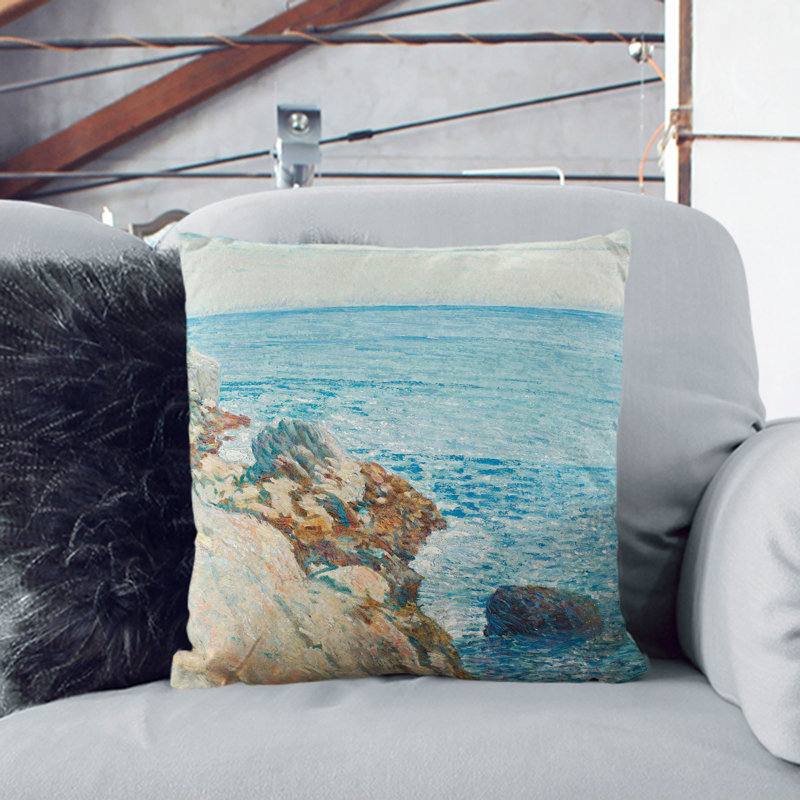 Cliffs and Sea Scatter Cushion, 40cm H x 40cm W x 15cm D