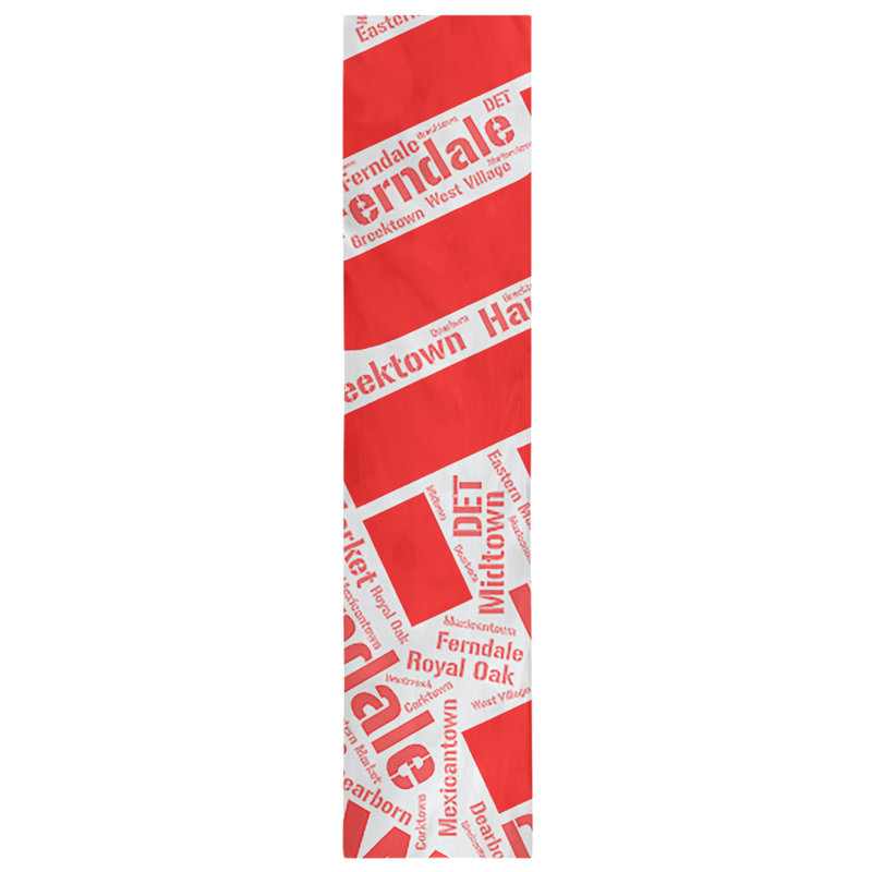 Chemin de table blendtable en coton, 72 po x 16 po, Rouge, Détroit