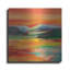 Art mural luxueux en métal «Flower Hill Sunset 2» par Silvia Vassileva, 36 po x 36 po-115220974