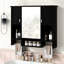 Armoire de salle de bain avec barre à serviettes et miroir - Espace de rangement pratique et pratique pour garder votre rangement bien organisé-1283224475-1283224453
