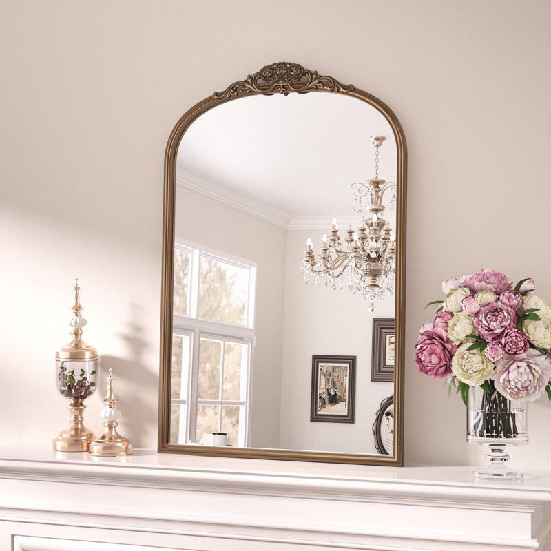 Arnott Arch Decorative Wall Mirror, 36" x 24", Vertical, Antique Gold