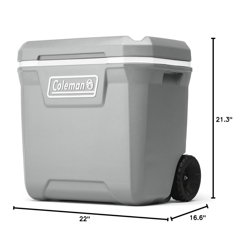 Glacière à roulettes 65QT, Gris roche