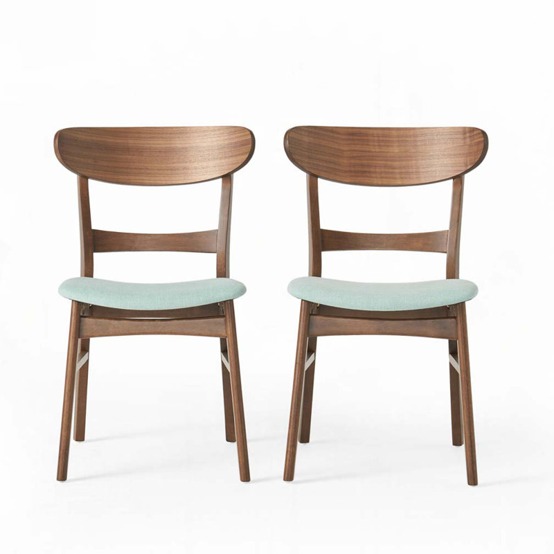 Chaise en bois, Noyer, Menthe