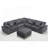 L shape Sofa Set Ottoman Sofa Gray