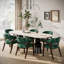 Ensemble de 2 chaises de salle à manger de style moderne Mid-Century, revêtement en similicuir rembourré, structure en bois massif, sièges de cuisine et de salle à manger confortables vert-110842890