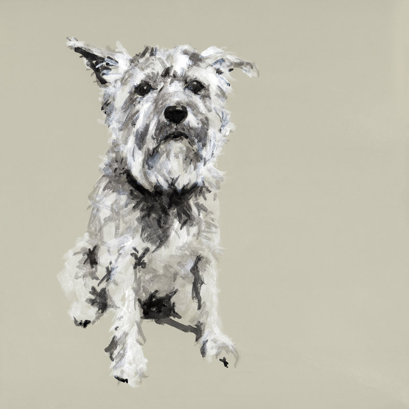 A Very Pastel Modern Dog I by Cartissi - Wrapped Canvas Print, 30cm H x 30cm W