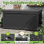 Boîte de rangement verrouillable en résine imperméable de 320 gallons pour ranger les outils dans votre jardin-105783409