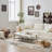 Coffee Table Rectangular Center Table For Living Room Open Space Side Table With Metal Frame