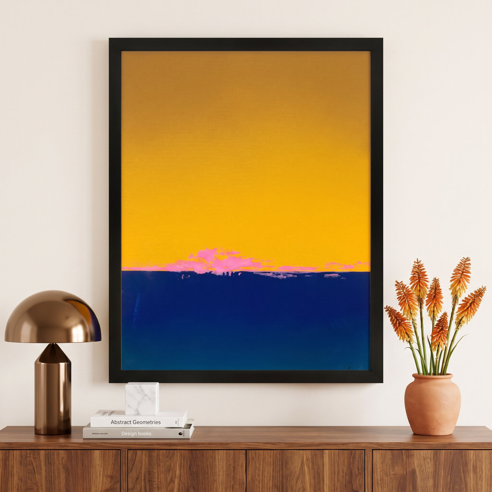 Horizon 1 Print by Lee Lessem, 30" H x 24" W x 1.25" D, Black