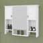 Armoire à pharmacie de salle de bain, armoire de rangement murale avec miroir, tablette ouverte-2135986607