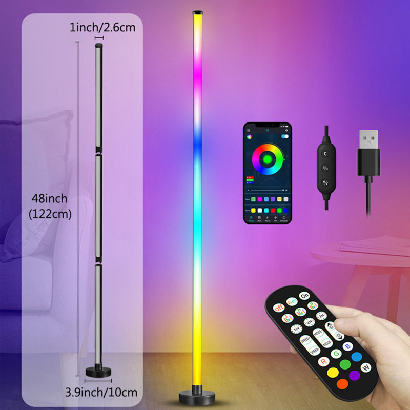 Lampe sur pied à DEL 48 po Kaule