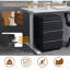 37 cm W 3 -Drawer Wheels / Casters included Mobile Steel Filing Cabinet-893721461
