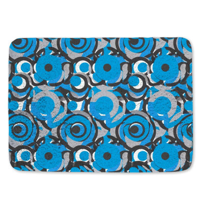 Cercles abstraits, tapis de bain, motif de salle de bain, couches colorées