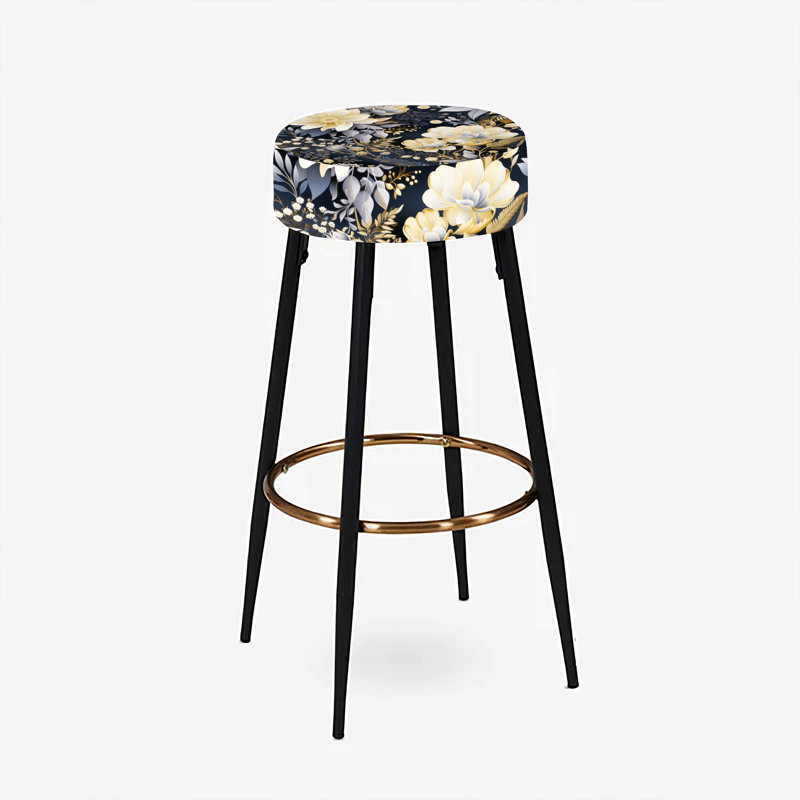 Enchanted Garden Botanical Motif - Ensemble de 2 tabourets floraux