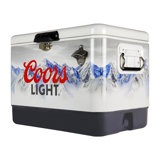 Coors Light 54 Qt. Ice Chest Cooler with Bottle Opener, 85 Can Portable Cooler