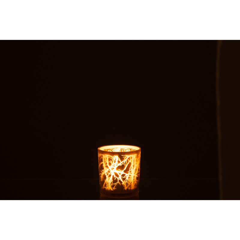 Cozy Glass Tabletop Hurricane, 8cm H x 7.3cm W x 7.3cm D