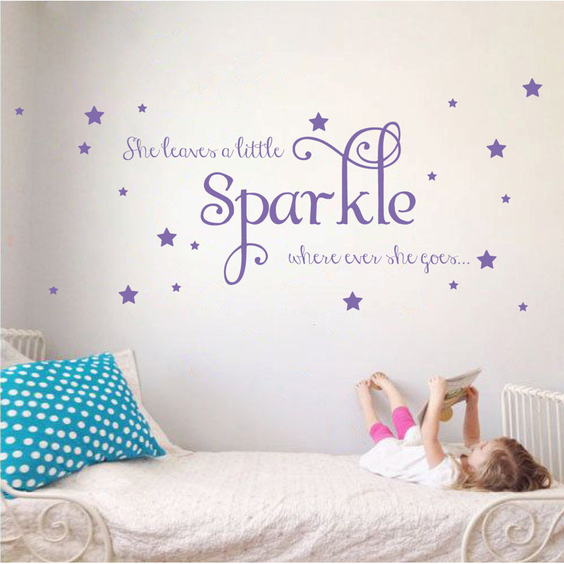 Décalcomanie murale sparkle, Lavande, H 15 po x l 36 po x P 0,01 po