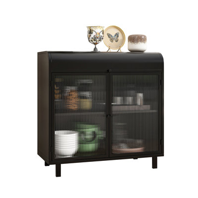 Buffet de cuisine, buffet avec tablettes, armoire de rangement à cadre en métal pour la salle à manger, la cuisine et le salon