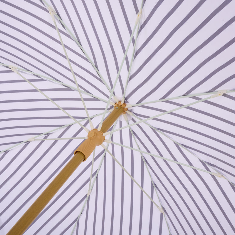 Parasol de plage 6,5 pi Bella, Rayure noire