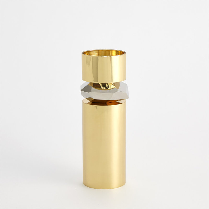 Romano Candle Holder-Tall, Brass