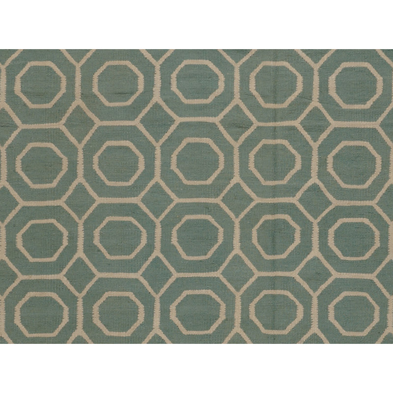 Geometric Area Rug in Gray/Green