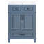 Meuble-lavabo de 24 po avec lavabo en céramique, structure en bois massif, portes à fermeture en douceur et style rétro pour un rangement élégant-1042665763