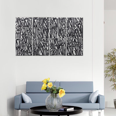 Impression sur toile abstraite Graffiti: Urban Art Elegance, toile tendue 4P