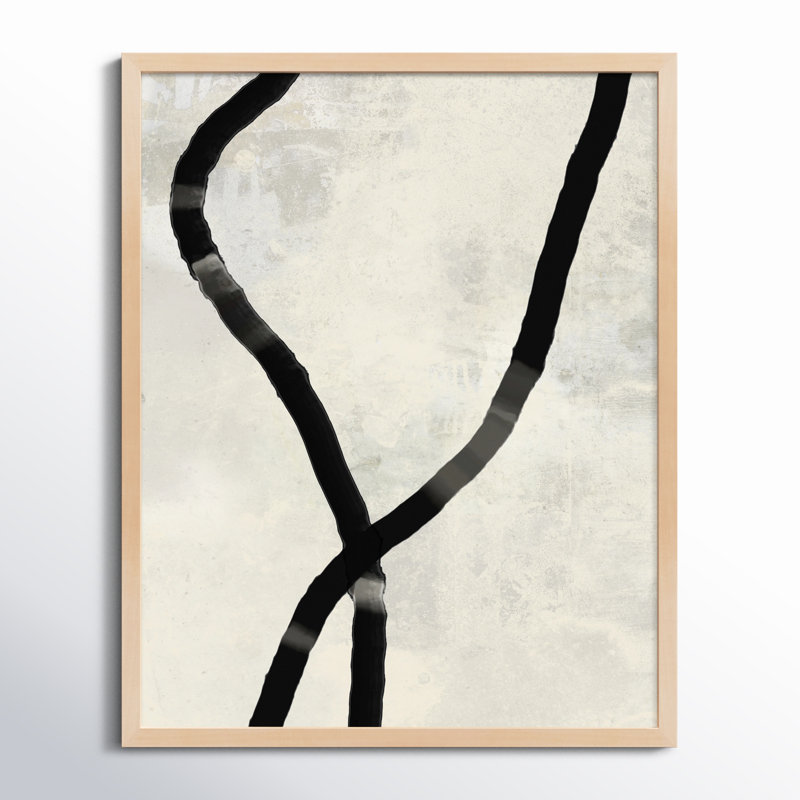 «Ropes Series I Black Rope 5» par Jacques Pilon - impression encadrée, Érable, H 38 po x l 30 po x P 1,25 po