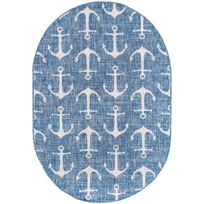 Tapis d'extérieur Ayton couleur mer