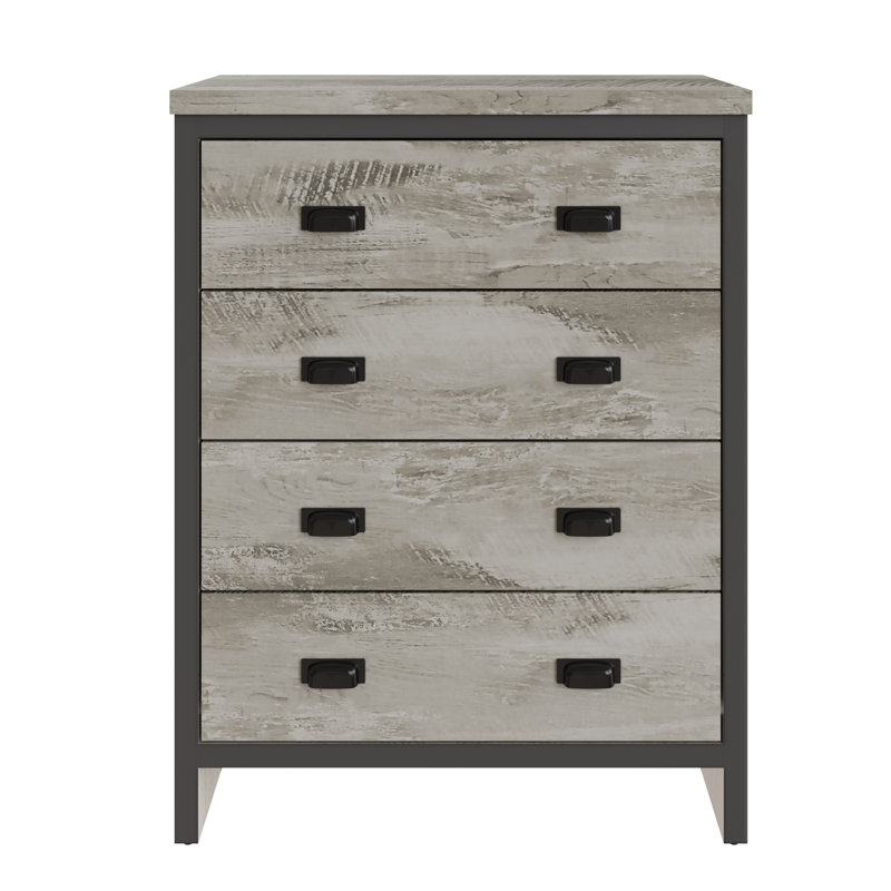 Alechandre 73cm W 4 - Drawer Chest of Drawers, Grey