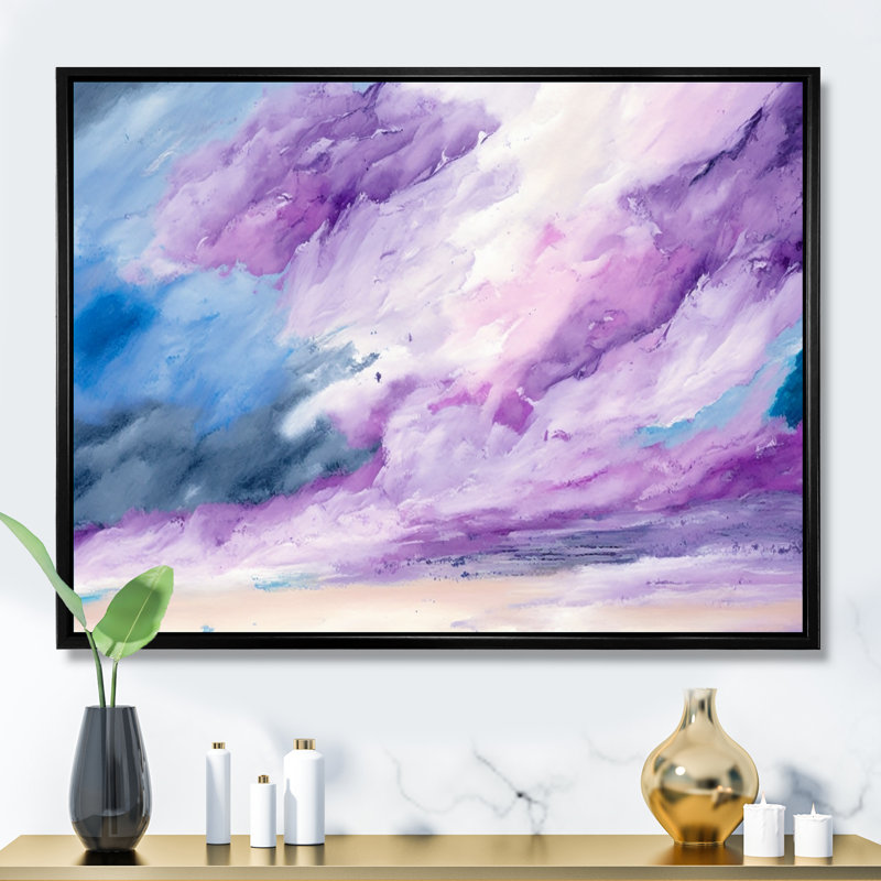 Violet Storm At The Horizon On Canvas Print: Ombre wall art