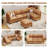 6-Pieces Faux Leather Sectional Sofa L-Shape With Ottoman
