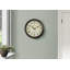 Horloge murale ronde 16 po, horloge murale, brun antique, transitionnel