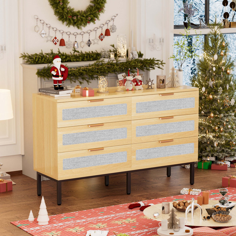 Commode 6 tiroirs pour chambre à coucher