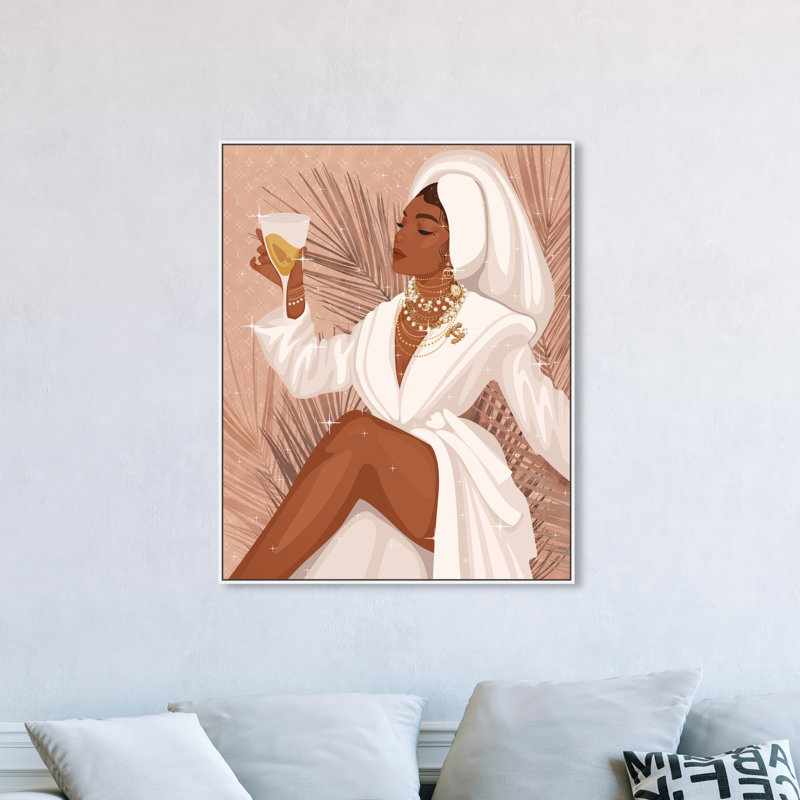 Absolute Fab Girl - Impression sur toile, Toile avec cadre flottant blanc, H 46 po x l 37 po