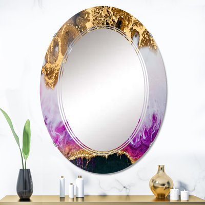 Miroir de salle de bain ovale mural