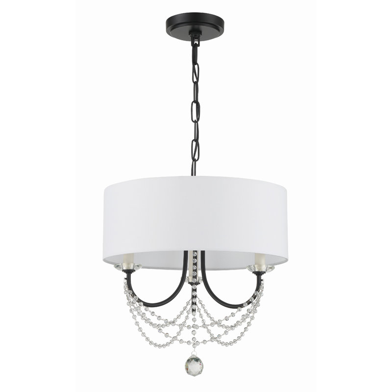 Lustre tambour 3 lumières Paradiso, Noir