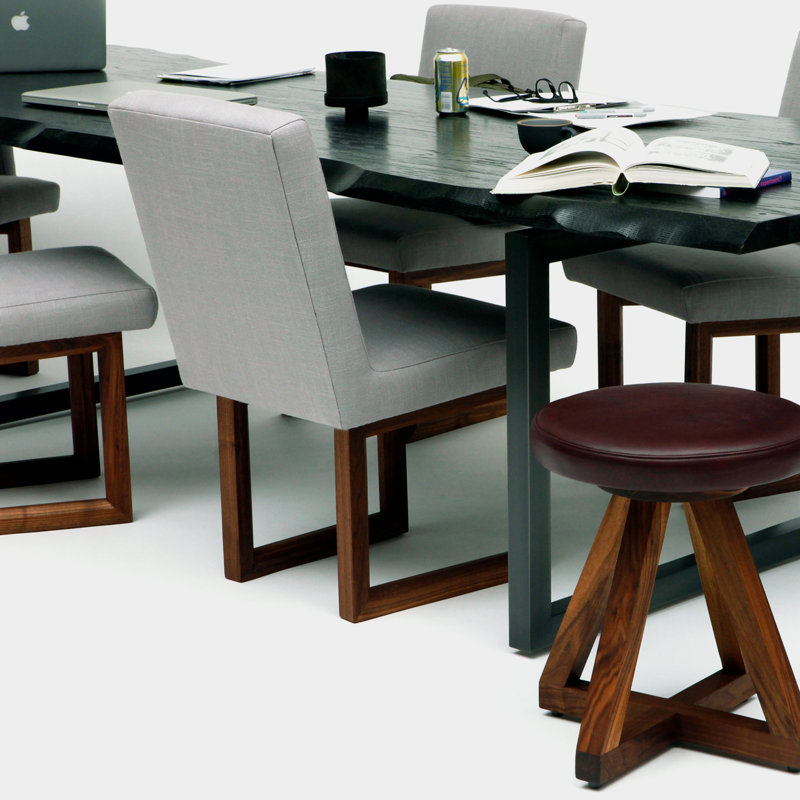 C2 W Upholstered Dining Chair, Mineral Velvet