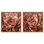 Ensemble de 2 reproductions d'art sur toile 