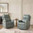 Giselle 26.5" Wide Manual Swivel Rocker Recliner with Metal Base-671010835