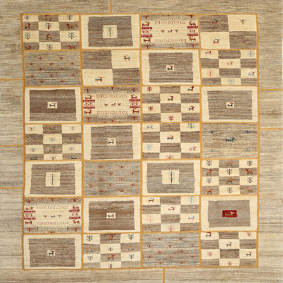 Baymore Contemporary Olive/Cream Area Rug