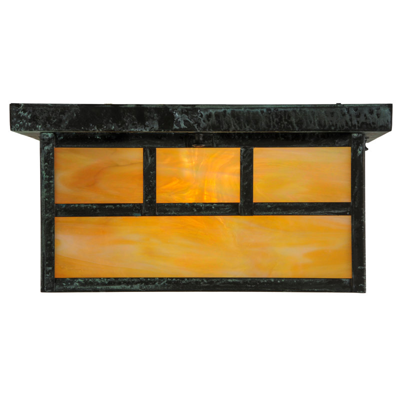 Dragica 4 - Light Flush Mount, Verdigris, Amber